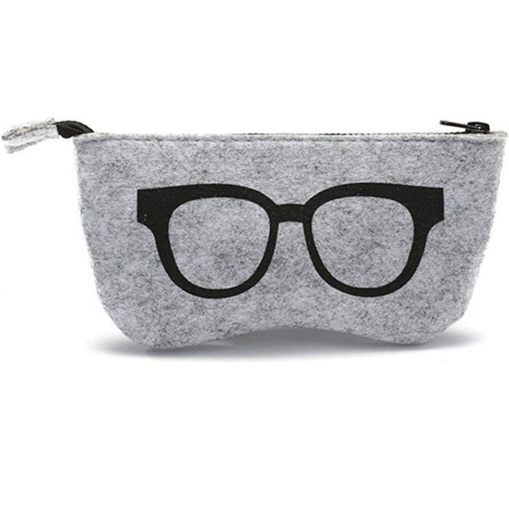 Felt Glasses Case w/ Black Design